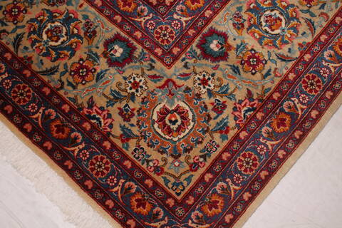 Kashan White Hand Knotted 90 X 1211  Area Rug 400-16954 Image 7