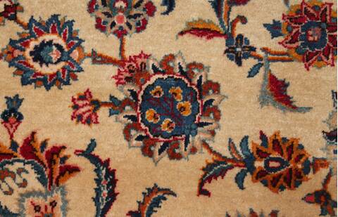 Kashan White Hand Knotted 90 X 1211  Area Rug 400-16954 Image 9
