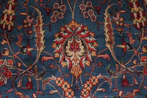 Sarouk Blue Hand Knotted 76 X 125  Area Rug 400-16970 Image 11
