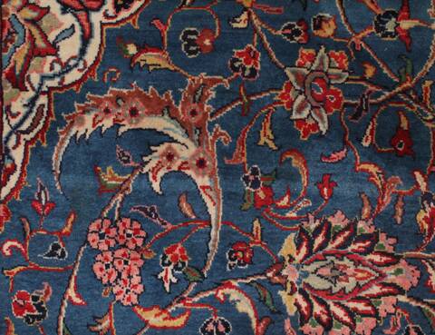 Sarouk Blue Hand Knotted 76 X 125  Area Rug 400-16970 Image 12
