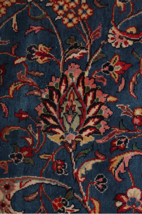 Sarouk Blue Hand Knotted 76 X 125  Area Rug 400-16970 Image 13