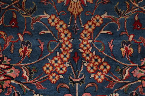 Sarouk Blue Hand Knotted 76 X 125  Area Rug 400-16970 Image 14