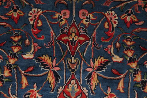 Sarouk Blue Hand Knotted 76 X 125  Area Rug 400-16970 Image 15