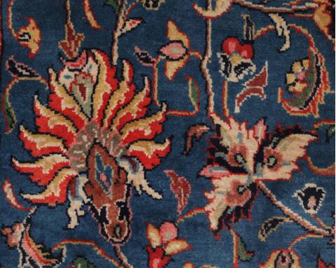 Sarouk Blue Hand Knotted 76 X 125  Area Rug 400-16970 Image 18