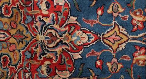 Sarouk Blue Hand Knotted 76 X 125  Area Rug 400-16970 Image 19