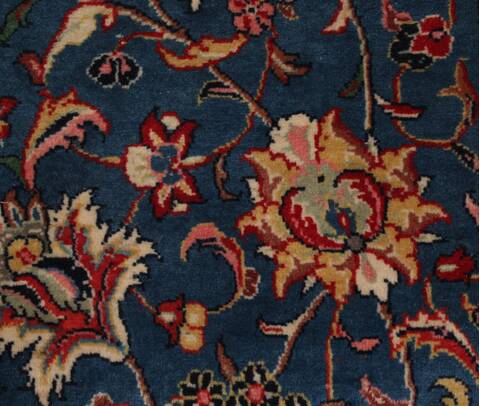 Sarouk Blue Hand Knotted 76 X 125  Area Rug 400-16970 Image 20