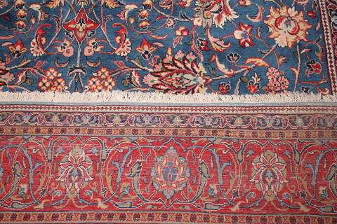 Sarouk Blue Hand Knotted 76 X 125  Area Rug 400-16970 Image 24