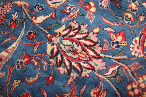 Sarouk Blue Hand Knotted 76 X 125  Area Rug 400-16970 Image 27