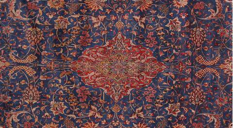 Sarouk Blue Hand Knotted 76 X 125  Area Rug 400-16970 Image 4