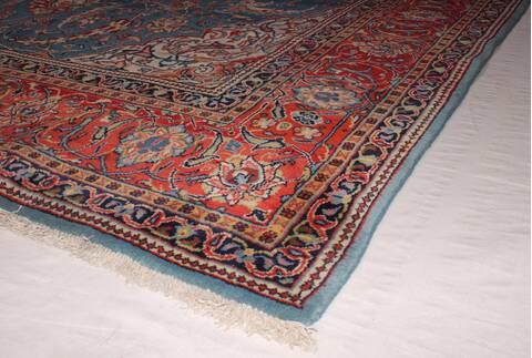 Sarouk Blue Hand Knotted 76 X 125  Area Rug 400-16970 Image 6