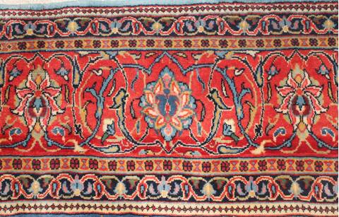 Sarouk Blue Hand Knotted 76 X 125  Area Rug 400-16970 Image 7