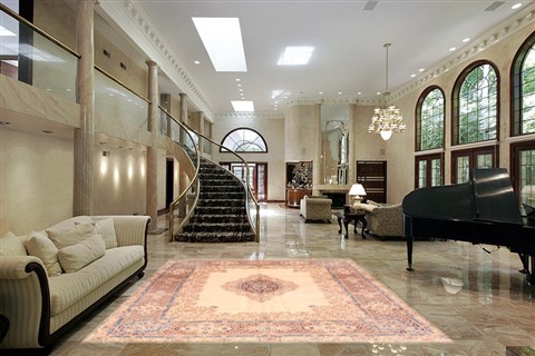 Kerman White Hand Knotted 80 X 109  Area Rug 400-16973 Image 1