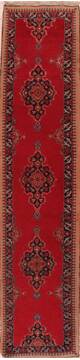 Persian Mashad Red Runner 13 to 15 ft Wool Carpet 16977