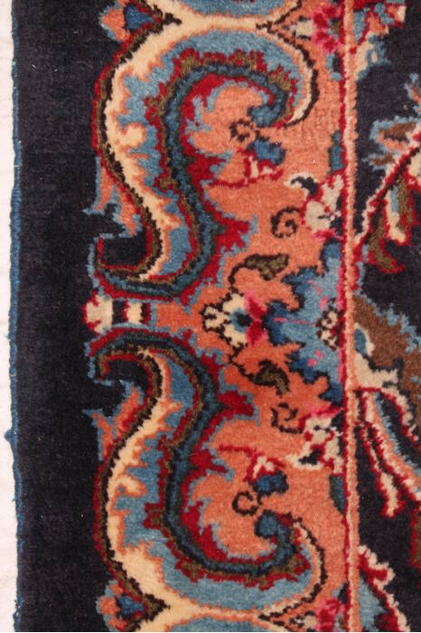 Tabriz Black Runner Hand Knotted 36 X 131  Area Rug 400-16985 Image 5