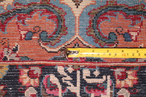 Tabriz Black Runner Hand Knotted 36 X 131  Area Rug 400-16985 Image 7