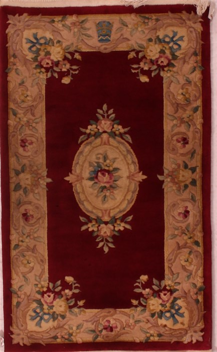 Isfahan Red Hand Knotted 30 X 50  Area Rug 400-16995 Image 0