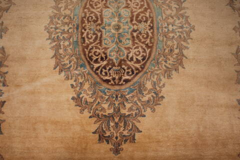 Kerman Brown Hand Knotted 79 X 99  Area Rug 400-16998 Image 21