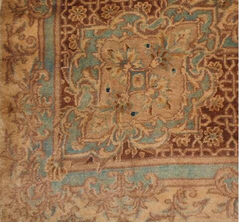 Kerman Brown Hand Knotted 79 X 99  Area Rug 400-16998 Image 25
