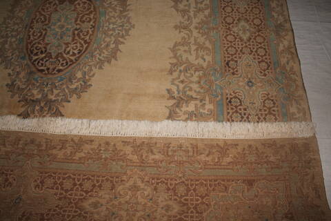 Kerman Brown Hand Knotted 79 X 99  Area Rug 400-16998 Image 29