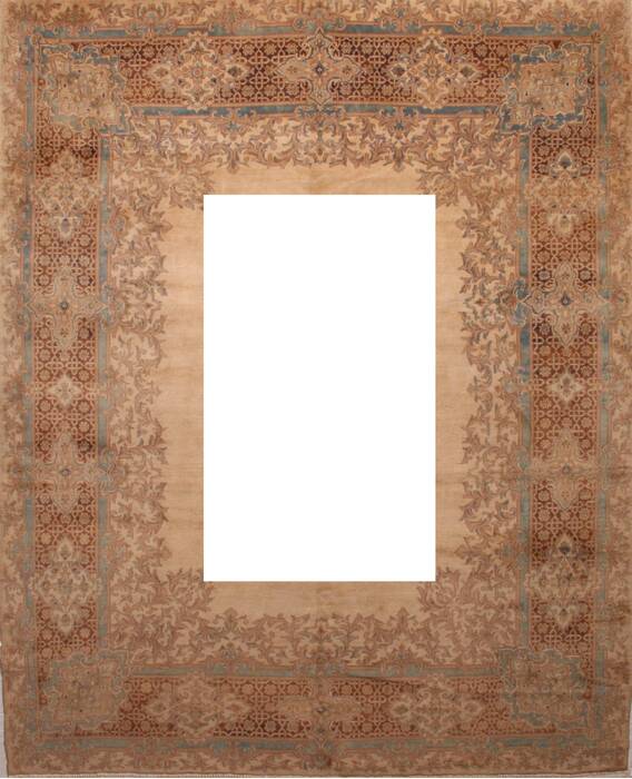 Kerman Brown Hand Knotted 79 X 99  Area Rug 400-16998 Image 33
