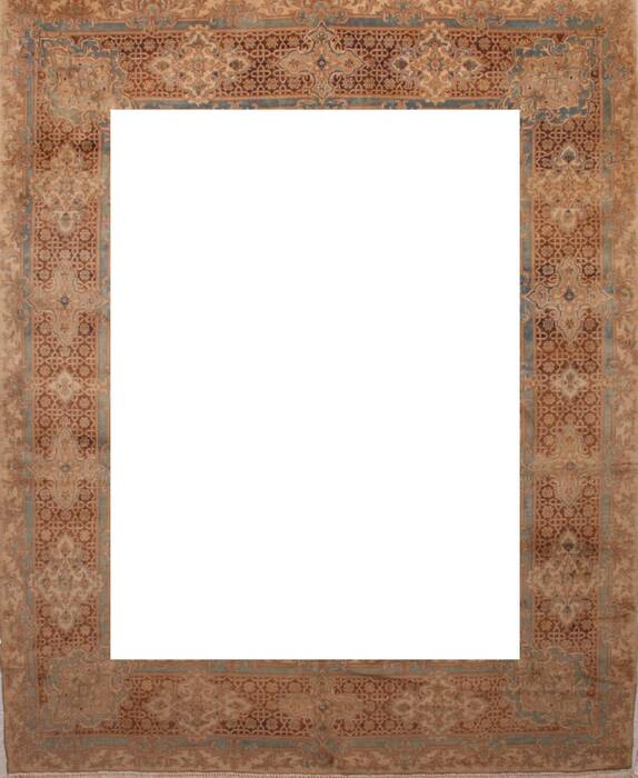 Kerman Brown Hand Knotted 79 X 99  Area Rug 400-16998 Image 34