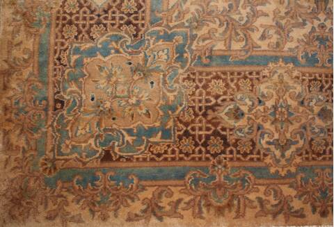 Kerman Brown Hand Knotted 79 X 99  Area Rug 400-16998 Image 18