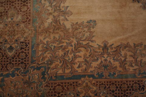 Kerman Brown Hand Knotted 79 X 99  Area Rug 400-16998 Image 19