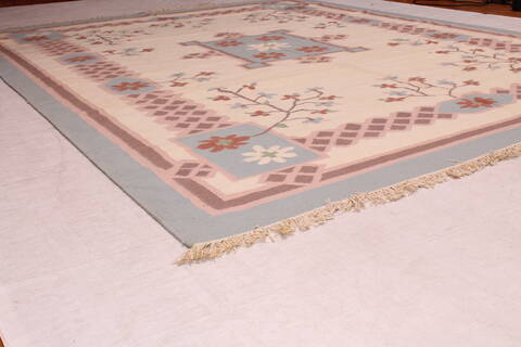 Gabbeh White Hand Knotted 92 X 121  Area Rug 400-16999 Image 7