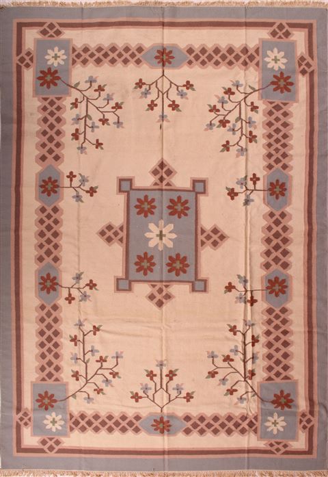Gabbeh White Hand Knotted 92 X 121  Area Rug 400-16999 Image 0