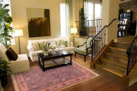 Modern Purple Hand Knotted 82 X 102  Area Rug 400-17003 Image 3