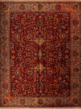 Jaipur Red Machine Made 9'10" X 12'9"  Area Rug 400-17017