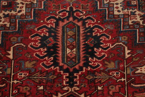 Heriz Red Hand Knotted 811 X 119  Area Rug 400-17018 Image 14