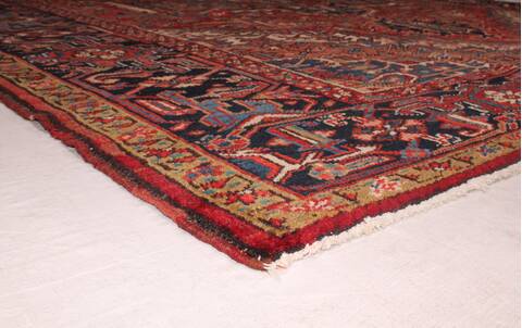 Heriz Red Hand Knotted 811 X 119  Area Rug 400-17018 Image 15