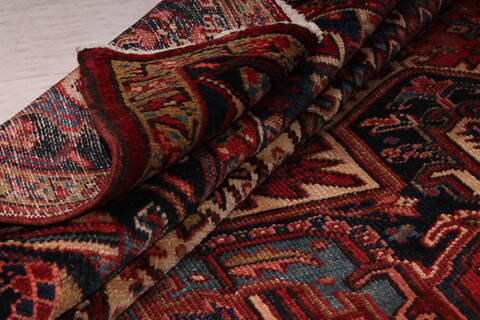 Heriz Red Hand Knotted 811 X 119  Area Rug 400-17018 Image 19