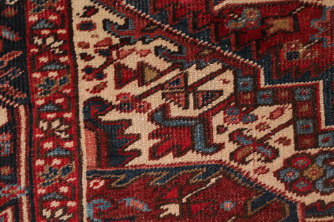 Heriz Red Hand Knotted 811 X 119  Area Rug 400-17018 Image 9