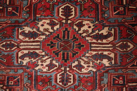 Heriz Red Hand Knotted 811 X 119  Area Rug 400-17018 Image 11