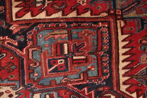 Heriz Red Hand Knotted 811 X 119  Area Rug 400-17018 Image 12