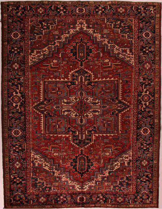 Heriz Red Hand Knotted 811 X 119  Area Rug 400-17018 Image 0