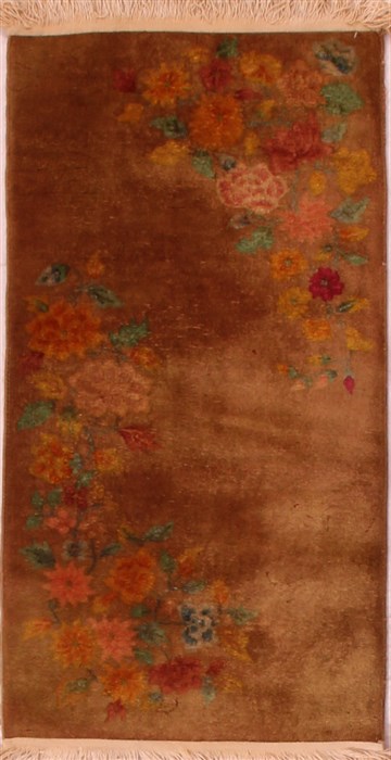 Tibetan Brown Hand Knotted 20 X 39  Area Rug 400-17049 Image 0
