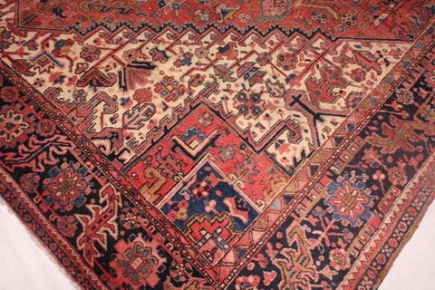 Heriz Red Hand Knotted 101 X 137  Area Rug 400-17072 Image 9