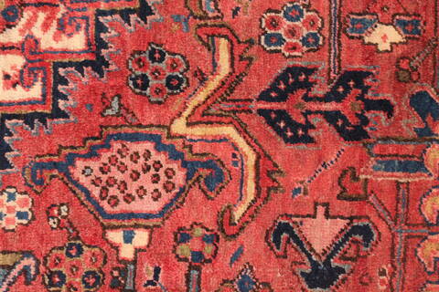 Heriz Red Hand Knotted 101 X 137  Area Rug 400-17072 Image 16