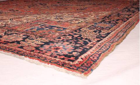 Heriz Red Hand Knotted 101 X 137  Area Rug 400-17072 Image 18