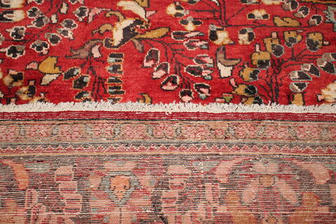 Lilihan Red Hand Knotted 102 X 126  Area Rug 400-17095 Image 4