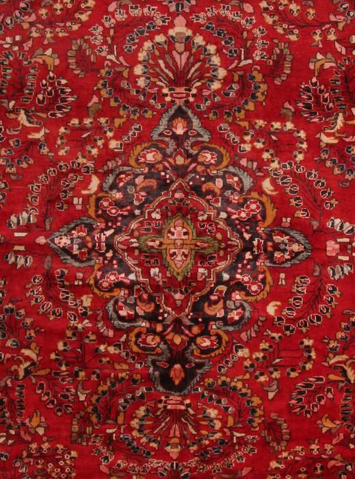Lilihan Red Hand Knotted 102 X 126  Area Rug 400-17095 Image 7