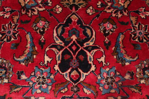 Mashad Purple Hand Knotted 98 X 126  Area Rug 400-17099 Image 10