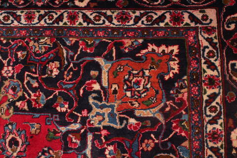 Mashad Purple Hand Knotted 98 X 126  Area Rug 400-17099 Image 11