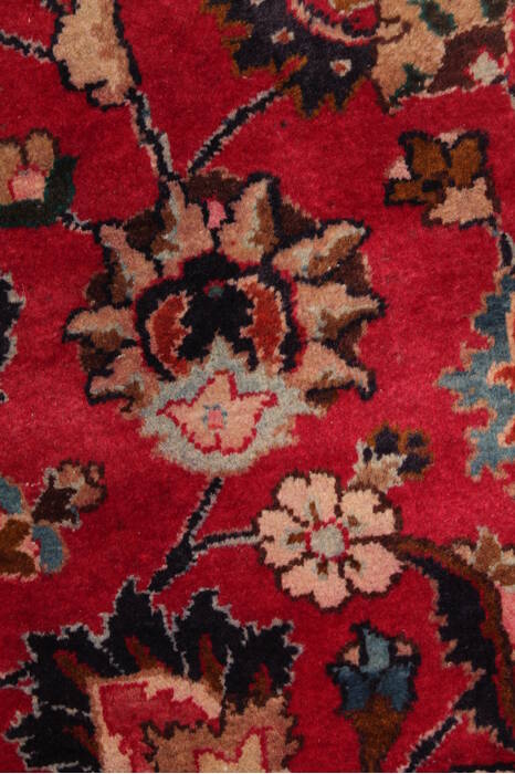 Mashad Purple Hand Knotted 98 X 126  Area Rug 400-17099 Image 12