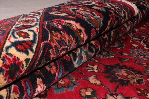 Mashad Purple Hand Knotted 98 X 126  Area Rug 400-17099 Image 1