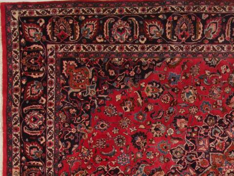 Mashad Purple Hand Knotted 98 X 126  Area Rug 400-17099 Image 3