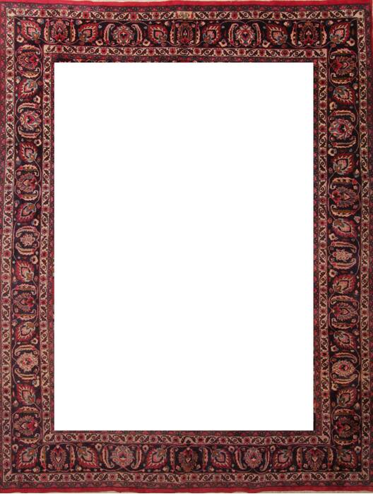 Mashad Purple Hand Knotted 98 X 126  Area Rug 400-17099 Image 4